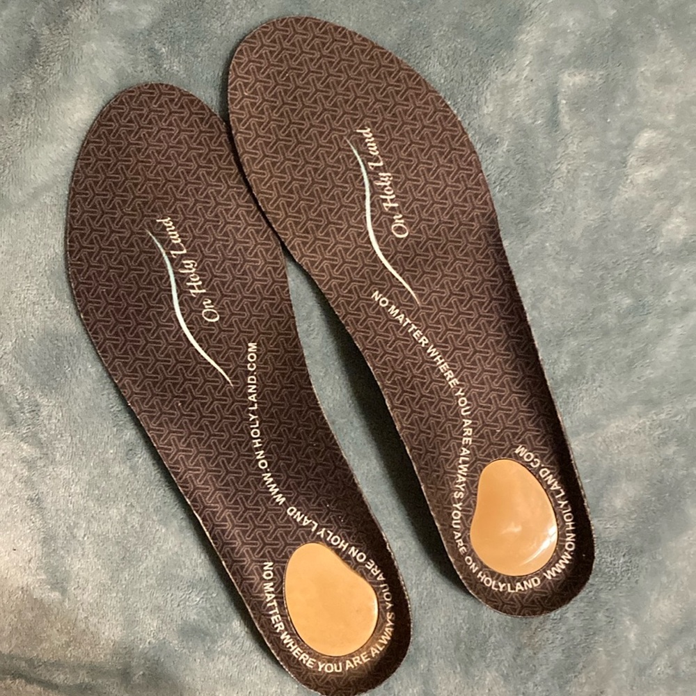 On Holy Land Orthotic Insoles unisex size LG New